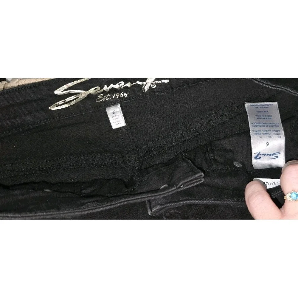 Seven‎ 7 Jean Shorts Womens Size 6 31x5 Distressed Denim Weekend Shorts Stretchy - Picture 8 of 9